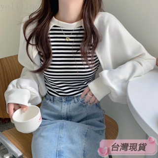 Twiggie❥長袖t恤長袖長袖上衣大學t女寬鬆上衣女生衣服帽T落肩設計感小眾慵懶風寬鬆春秋季長袖上衣假兩件