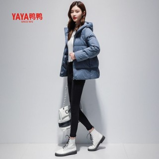 羽絨外套 韓版外套 防風外套 保暖外套 純色百搭小個子麵包服 連帽短款羽絨外套 保暖羽絨服女 羽絨衣 羽絨服 女生外套