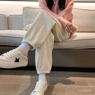 【臺灣出貨】秋冬長褲 加絨加厚 女生長褲 雪尼爾 運動長褲 燈芯絨長褲 哈倫褲 束口褲 休閒褲 運動褲 縮口褲 長褲女