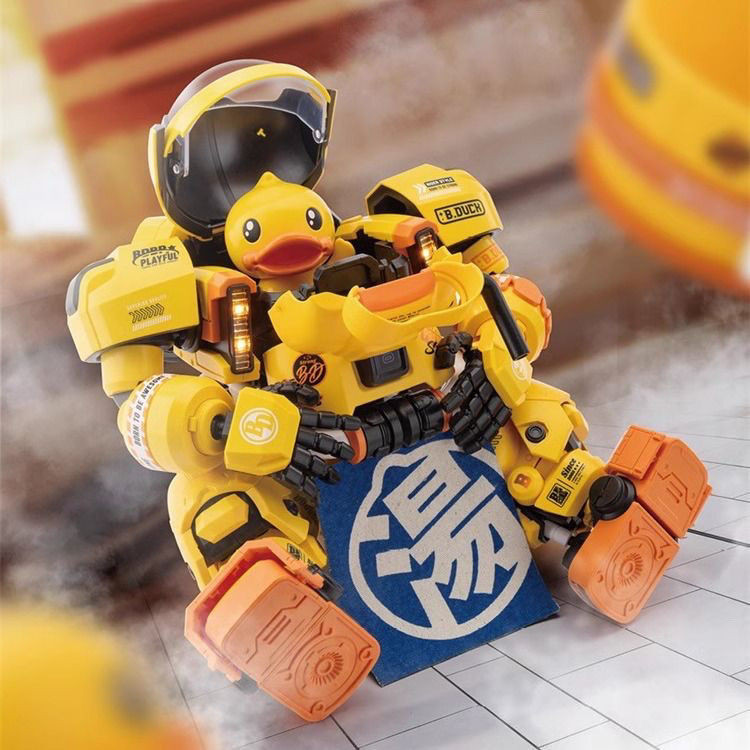 聖斯基 X 安村蛋 斯巴達剋 潮獸機甲 BDUCK小黃鴨 拚裝模型 現貨