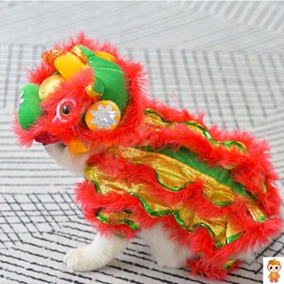 永安百貨 網紅狗狗衣服過年裝舞獅套裝加厚保暖秋冬款寵物服裝泰迪博美衣服