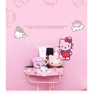 【免運】HelloKitty無痕置物架 免釘三角置物架 一秒魔術角落架 浴室廚房置物架魔術角落架 掛鉤 節省空間