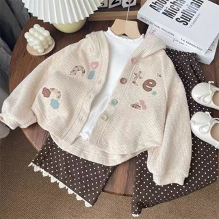 🌈甜甜圈kids🌈係統新款兒童時尚外套休閒帽衫網紅寶貝春秋款運動百搭開衫上衣潮