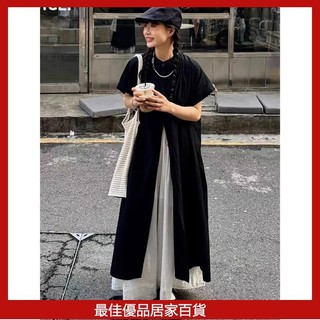 立領短袖長版襯衫 日系女裝 韓系穿搭 森林系 洋裝 罩衫 尼泊爾服飾 法式穿搭 黑色連身裙 防曬外套
