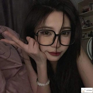 十一💕大框眼鏡 韓版TR90方形四方框眼鏡女圓臉素顏鏡框潮顯臉小鏡架ins百搭眼鏡