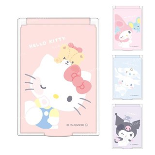 【現貨】小禮堂 Sanrio 三麗鷗 美肌方形隨身鏡 (貼玻璃款) Kitty 美樂蒂 酷洛米