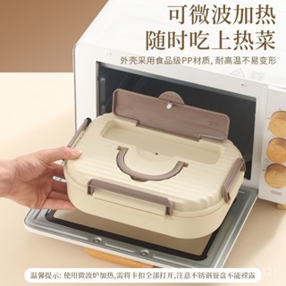[BOOYA][爆款/多格]不銹鋼保溫飯盒帶蓋餐盤食堂學生分格上班族便攜式 XAQ6