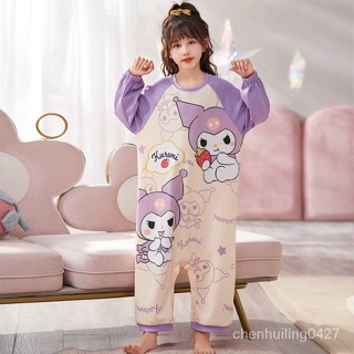 諮詢購買 可得免運 兒童連體睡衣女童卡通家居服套裝寬鬆舒適睡衣女童棉睡衣套裝 內搭服居家服 卡通 睡衣 童裝