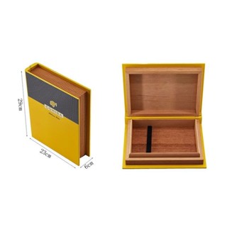 COHIBA 雪鬆木 雪茄盒 保濕盒 樂扣盒 便攜 恆濕 加濕器 高希霸 書本式雪茄盒 雪茄保濕盒 雪茄收納盒