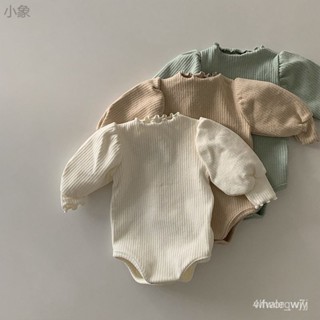 秋冬款韓版寶寶衣服 嬰兒衣服 寶寶加厚純色包屁衣 女童包屁衣 柔軟親膚連身衣 新生兒衣服 嬰兒爬服 兒童包屁衣
