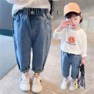☁小雲朵☁ ☁小雲朵☁ 春秋男童女寶牛仔褲新款兒童春裝寶寶長褲男孩帥氣炸街褲子潮