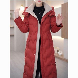 羽絨服中長版2024冬季新款修身洋氣連帽時尚保暖白鴨絨外套 韓國 冬天 羽絨外套連帽1105 JINB