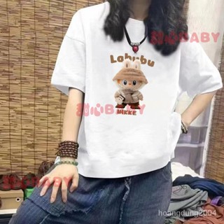 臺灣現貨 labubu上衣 100%純棉 短袖上衣 美式上衣 短袖T恤女 潮牌T恤 情侶上衣 寬鬆上衣 女生上衣 T恤女