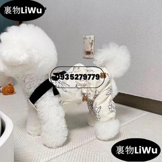 （時尚寵兒）熱賣新品春季新品寵物揹帶褲馬爾濟斯約克夏情侶套裝比熊奶狗貓衣服新款寵物衣服貓咪衣服狗狗衣服兔子衣服LiWu