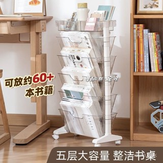 含稅 含運 可移動透明書架 學生書本收納架 收納神器書立架 課桌旁側邊置物架 收納推車架 儲物架 可移動收納架 廚房收納