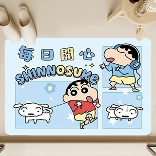 可愛地墊 吸水地墊🎀 卡通矽藻泥蠟筆小新浴室吸水地墊衛生間門口耐臟防滑腳墊廚房地毯