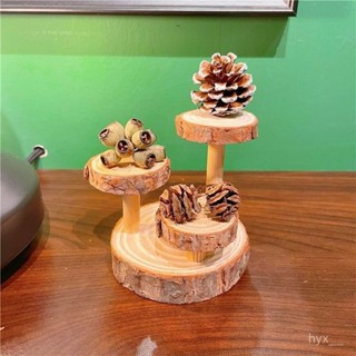 臺灣熱賣原木風商品展示架店鋪陳列日式收納架圓形多層式拍照道具裝飾臺式