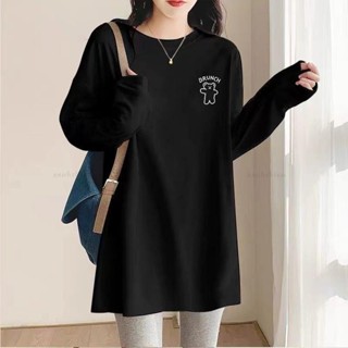 秋季新品🍂大尺碼上衣 長袖T桖 保暖雙面德絨打底衫女 秋冬大碼胖mm寬松休閑百搭長袖t恤上衣100KG可穿 ins風