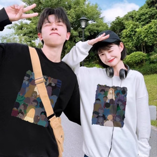 很仙小眾情侶裝衛衣 秋冬季新款 加絨 潮流 高階感 法式 打底衫上衣 男女 寬鬆 百搭 大學T（ZW2073）【壹號站】