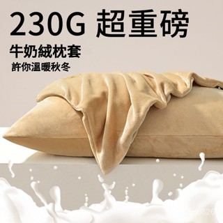 💥臺灣出貨💥高剋重牛奶絨枕套 加厚珊瑚絨枕頭套巾 單個枕芯套 法蘭絨枕頭套 冬天加絨枕套 枕芯保護套 冬天加絨枕套 枕套
