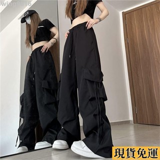 🌸臺灣限時低價🌸 顯瘦牛仔褲 韓版薄款刷毛美式復古工裝褲男女秋冬高腰直筒闊腿寬鬆學生速乾休閒褲 粉色牛仔褲 美式牛仔