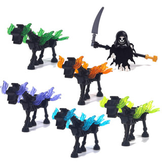 相容樂高 萬聖骷髏人仔 幽靈死神人仔 骷髏馬lego 火燄馬人仔 死神lego人仔 骷髏人公仔 lego人仔 死神積木人