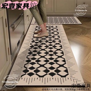 🔥臺灣限時促銷🔥家用地墊 客廳臥室1127 地墊 家用地墊床邊毯廚房地墊吸水吸油墊通用長條地毯廚房耐臟簡約耐臟進門口