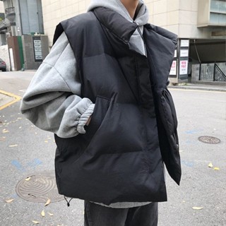 冬季羽絨棉馬甲男 韓版寬松運動棉背心 ins港風保暖外套 發熱背心 羽絨背心外套