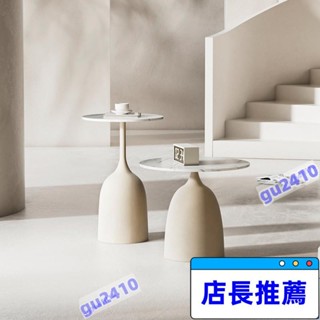 【大旺國際】【特惠】現代簡約小茶几 奶油風小戶型茶幾 巖板沙發邊幾 角幾客廳 小茶几圓桌 臥室床邊桌 簡約出租屋桌子