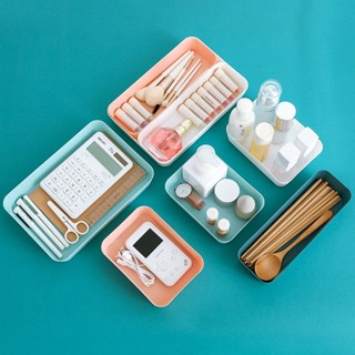 【臺灣發貨】生活優品 創意收納盒 居家抽屜分隔收納盒 桌面整理盒子 廚房餐具收納盒子 長方形化妝品收納盒子