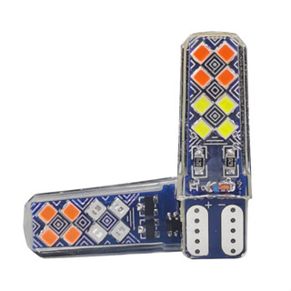 LED燈摩託車LED小燈雙色爆閃矽膠 T10 2016 16SMD 汽車LED示寬燈牌照燈車上小燈 JIQ1