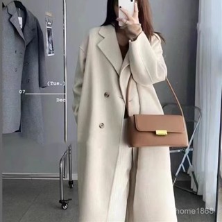 超實惠·買它👉雙麵毛呢大衣女中長款過膝2023年秋冬季新款高階百搭羊毛呢外套女 UO2Q