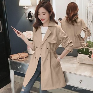 超實惠·買它👉風衣女中長款小個子韓版2024新款收腰休閒氣質外穿薄款外套女春秋 ARRP