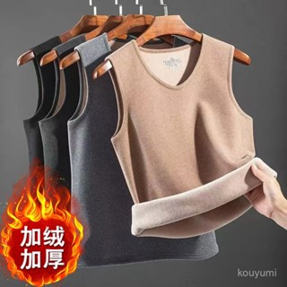 2025新款📣加絨加厚保暖背心男士內穿秋冬季德絨髮熱打底棉馬甲修身無袖坎肩 USEM