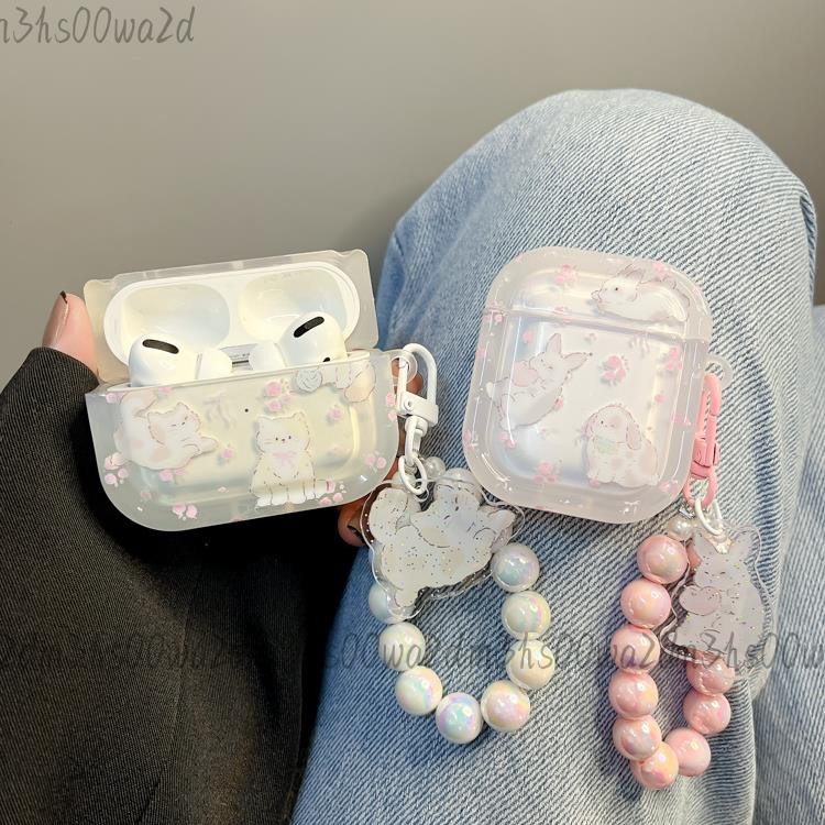 ins少女心兔子貓咪適用airpods4耳機殼蘋果airpodspro2保護套23代
