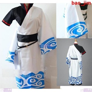 限時促銷價 cosplay 銀魂COS服裝田銀時銀桑阿銀COS服裝動漫衣服五件套 角色扮演服