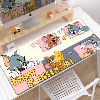 可愛滑鼠墊🎀 貓和老鼠湯姆傑瑞卡通滑鼠墊超大滑鼠墊筆記本電腦鍵盤辦公桌面墊