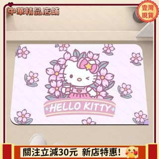 🎇臺灣出貨+發票🎉翻蓋三麗鷗 Hello Kitty Melody 可愛入口門墊地墊靠墊室內防滑浴室墊agu5