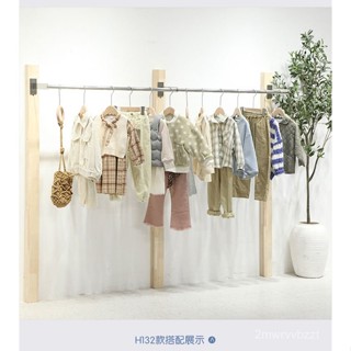 Ching Hsin 女服裝店展示架落地式衣服架靠墻實木不銹鋼韓版女裝店創意掛衣架