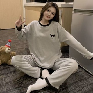 臺灣熱銷🌈爆款德絨大碼睡衣女春秋冬季卡通可愛長袖長褲套裝外穿保暖家居服