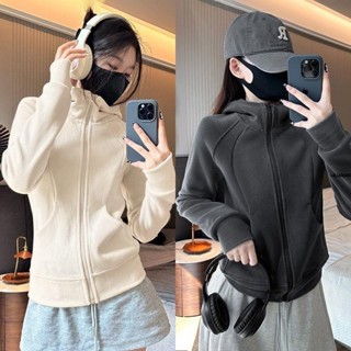✨U家女裝✨大尺碼外套 秋冬外套 外套冬天 冬季外套 加絨加厚保暖外套 立體剪裁拉鏈高領衛衣 連帽外套 百搭服上衣冬 O