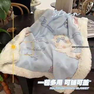 午睡毯🎀 秋冬季加厚被子2024新款牛奶羊羔絨毛毯女小學生宿舍單人四季通用