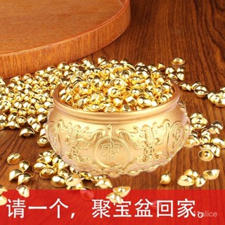 紫南宮 2025蛇年 過爐加持🙏🏻黃銅聚寶盆五福聚寶碗沙金小元寶配件配飾家居客廳裝飾純銅擺件 RMBZ