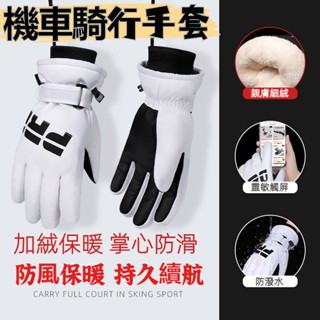 機車防風手套 冬季加厚手套 東北滑雪手套 男女通用 冬季防寒 防凍 加絨加厚手套 玩雪騎行手套 滑雪可觸屏 防水