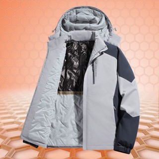【免運】男女衝鋒衣登山外套情侶加厚保暖棉衣棉服防風冬季連帽石墨棉襖