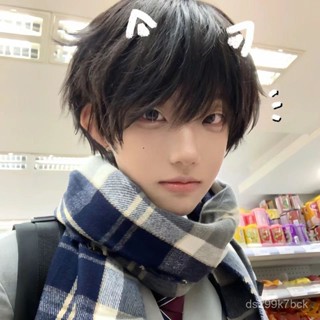 KEKE💗假髮男短髮 黑棕色韓版男生日常自然cos啞光透氣輕薄全頭套式 透氣 逼真 新款 輕薄 修顔 無痕 增髮假頭髮