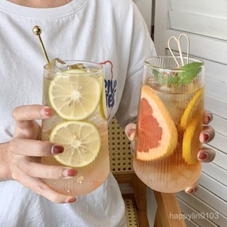 🔥桃園倉出貨🔥 ins風水果茶杯冷飲果汁飲品杯家用夏季高顔值玻璃喝水杯子咖啡杯