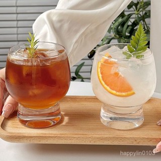 ⭐精選優品⭐ 法式鼓鼓大肚杯小眾設計ins果汁杯冷飲杯玻璃咖啡杯特調鷄尾酒杯