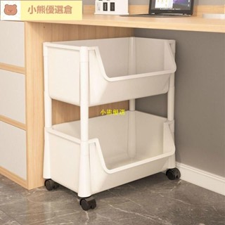 臺灣發貨🚀書架落地置物架桌下書本收納帶輪可移動推車桌邊桌麵收納簡易書櫃 簡易書架 置物架 小推車 書櫃 收納架 層架