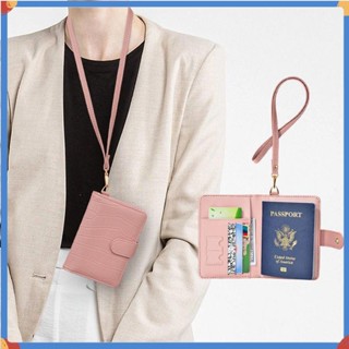🛫護照保護套 多功能護照套 護照本套 護照夾🛂新款韓版便攜式掛脖護照包簡約出國旅行機票夾證件收納卡包保護套
